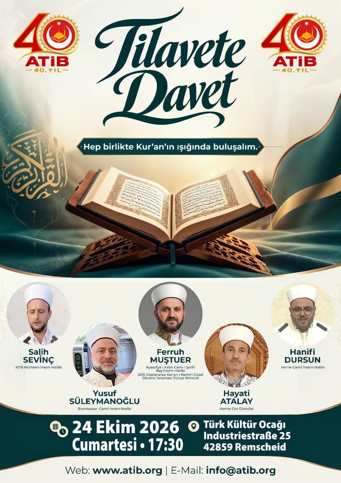 ATİB Remscheid'da Kur’an-ı Kerim Tilavet Programı